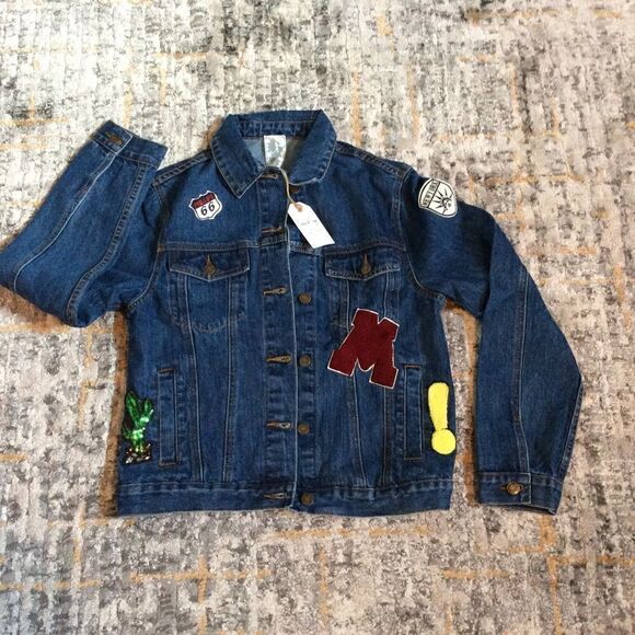 Anthropologie PATCHWORK DENIM JACKET! SIZE S - Picture 1 of 8